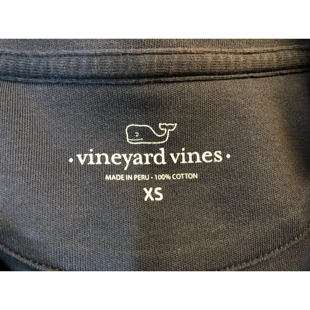 Vineyard Vines 100% Cotton Full Zip Mock Neck Navy Jacket Size XS